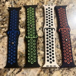 4 pack silicone watch bands for Apple Watch